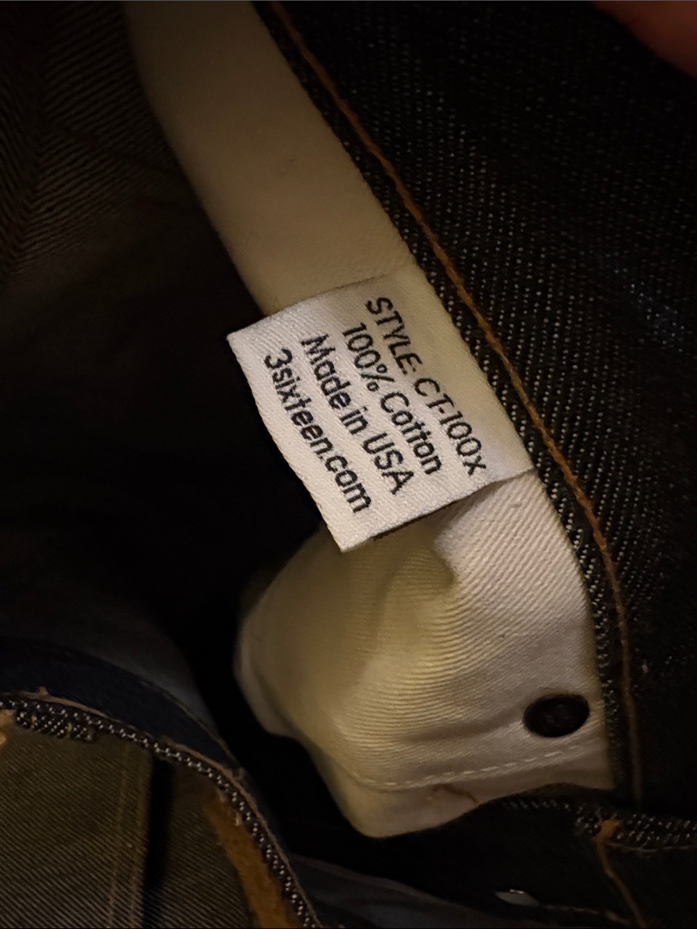 3sixteen Men’s Dark Blue Straight-Leg Jeans - W 36, L 30 - Picture 4 of 5